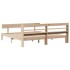 Estructura de cama sin colchón madera maciza de pino 200x200