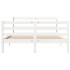 Estructura de cama con cabecero sin colchón blanco 140x190