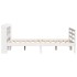 Estructura de cama con cabecero sin colchón blanco 140x200