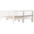 Estructura de cama con cabecero sin colchón blanco 140x200