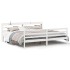 Estructura de cama con cabecero sin colchón blanco 180x200