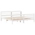 Estructura de cama con cabecero sin colchón blanco 180x200