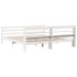 Estructura de cama con cabecero sin colchón blanco 180x200