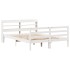 Estructura de cama con cabecero sin colchón blanco 160x200