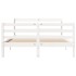 Estructura de cama con cabecero sin colchón blanco 160x200