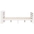 Estructura de cama con cabecero sin colchón blanco 160x200