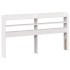 Estructura de cama con cabecero sin colchón blanco 160x200