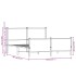 Estructura de cama sin colchón metal roble ahumado 150x200