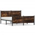 Estructura de cama sin colchón metal roble ahumado 140x190