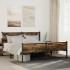 Estructura de cama sin colchón metal roble ahumado 180x200