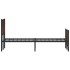 Estructura de cama sin colchón metal marrón roble 160x200