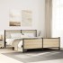 Estructura de cama sin colchón metal roble Sonoma 180x200