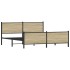 Estructura de cama sin colchón metal roble Sonoma 180x200