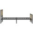 Estructura de cama sin colchón metal roble Sonoma 180x200