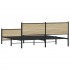 Estructura de cama sin colchón metal roble Sonoma 180x200