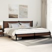 Estructura de cama sin colchón metal roble marrón 200x200 cm