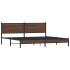 Estructura de cama sin colchón metal roble marrón 200x200
