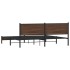 Estructura de cama sin colchón metal roble marrón 200x200