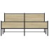 Estructura de cama sin colchón metal roble Sonoma 180x200