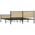 Estructura de cama sin colchón metal roble Sonoma 180x200