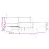 Estructura de cama sin colchón metal roble Sonoma 180x200