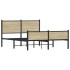 Estructura de cama sin colchón metal roble Sonoma 140x190