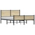 Estructura de cama sin colchón metal roble Sonoma 140x190