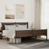 Estructura de cama sin colchón metal roble marrón 180x200