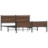 Estructura de cama sin colchón metal roble marrón 180x200