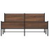 Estructura de cama sin colchón metal roble marrón 180x200