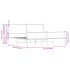 Estructura de cama sin colchón metal roble marrón 180x200