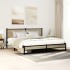 Estructura de cama sin colchón metal roble Sonoma 180x200