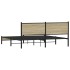 Estructura de cama sin colchón metal roble Sonoma 180x200