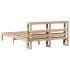 Estructura de cama con cabecero madera maciza pino 120x200