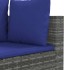Set de muebles de jardín 6 pzas y cojines ratán sintético