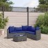 Set de muebles de jardín 6 pzas y cojines ratán sintético