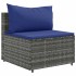 Set de muebles de jardín 6 pzas y cojines ratán sintético