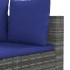 Set de muebles de jardín 6 pzas y cojines ratán sintético
