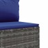 Set de muebles de jardín 6 pzas y cojines ratán sintético
