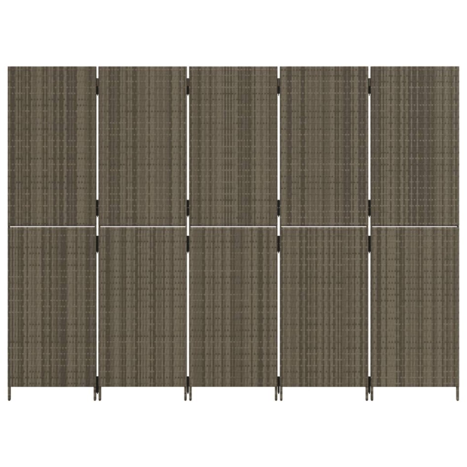 Biombo de 5 paneles ratán sintético