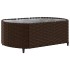 Set comedor de jardín 5 piezas y cojines ratán sintético