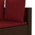 Set comedor de jardín 5 piezas y cojines ratán sintético