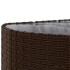 Set comedor de jardín 5 piezas y cojines ratán sintético