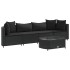 Set de muebles de jardín 5 pzas y cojines ratán sintético