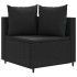 Set de muebles de jardín 5 pzas y cojines ratán sintético