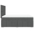 Cama box spring con colchón tela gris oscuro 140x190