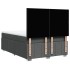Cama box spring con colchón tela gris oscuro 140x190