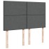 Cama box spring con colchón tela gris oscuro 140x190