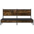 Estructura de cama sin colchón metal roble ahumado 160x200