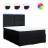 Cama box spring con colchón tela negro 140x190